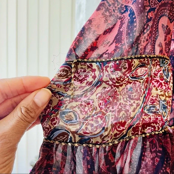 ZARA Woman Super Flowy Sheer Mini Dress | Size M - Picture 3 of 15